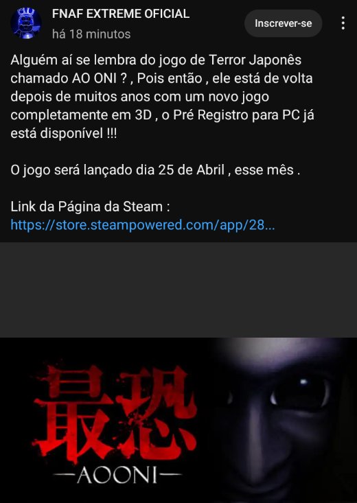 Makima_News42's tweet photo. Mentira....... PUTA QUE PARIIIIIIIIIIU!!! EU NÃO TO ACREDITANDO, DEPOIS DE ANOS O DEMÔNIO AZUL DO INFERNO VAI VOLTAR!!!! Cara que notícia boa vei, eu gostava muito de assistir ao oni com terrorbionic que nostalgia vei 😭😭, novo 3D será lançado dia 25 de abril!!

#aooni https://t.co/GVYZKbEuSV