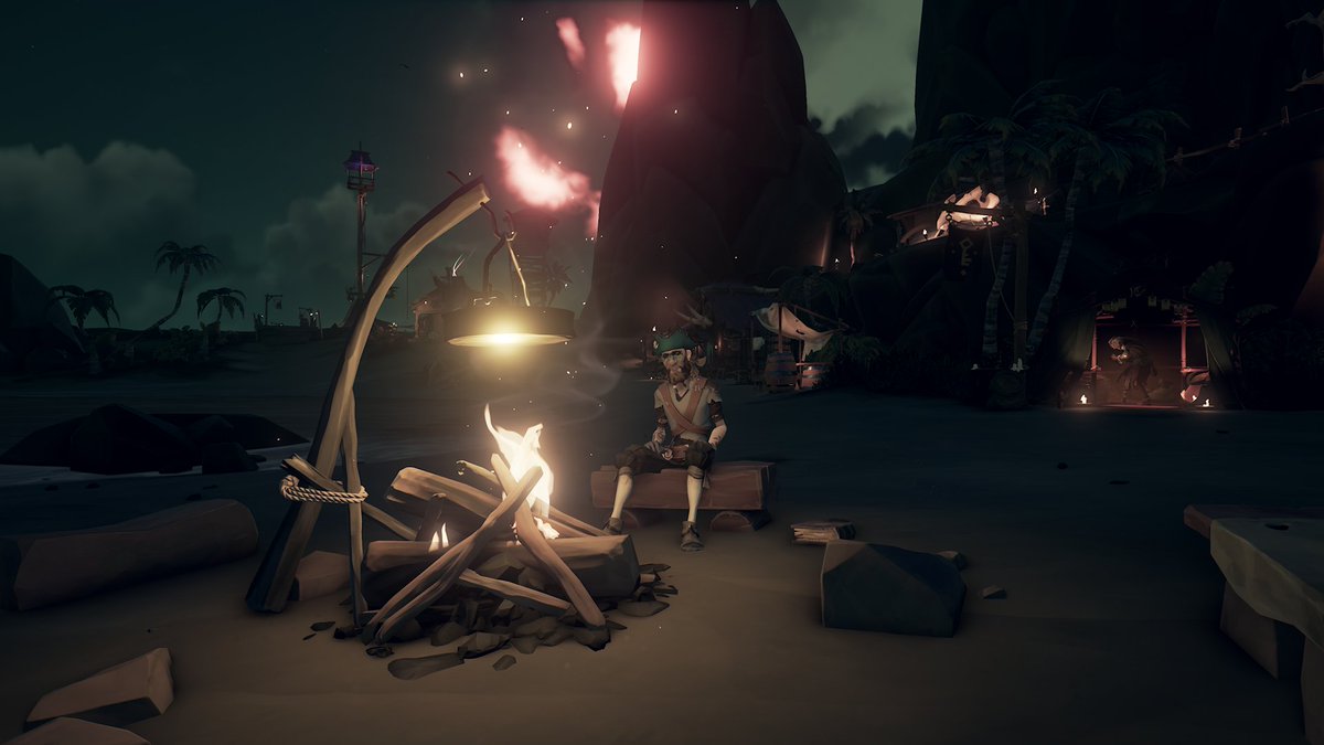 @SeaOfThieves 3 years + 3 days #dailyfirelight ( daggertooth outpost ) #BeMorePirate