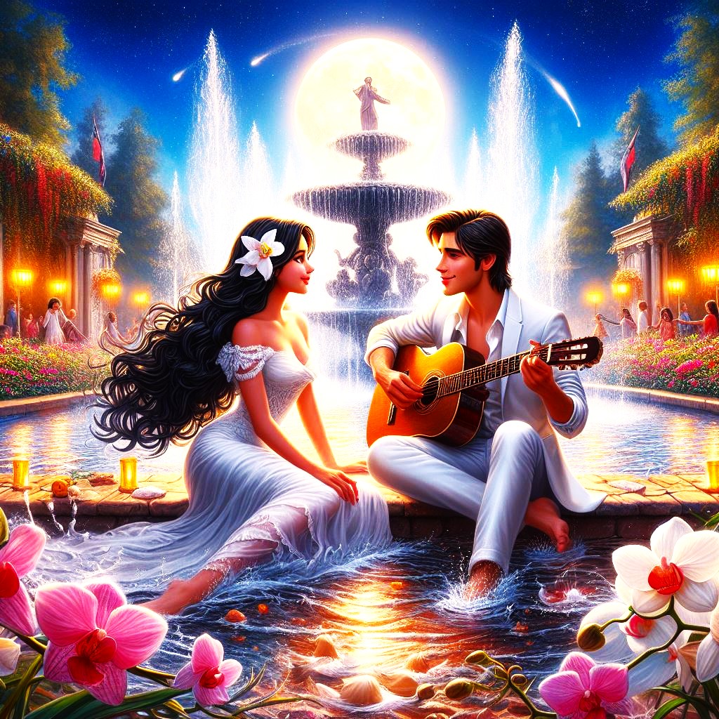 Romantic evening with guitar #DigitalArt #RomanceInArt #DigitalPainting #LoveInArt #ArtisticLove #EnchantedForest #DigitalArtistry #RomanticDreams #DigitalRomance #ArtisticDreams