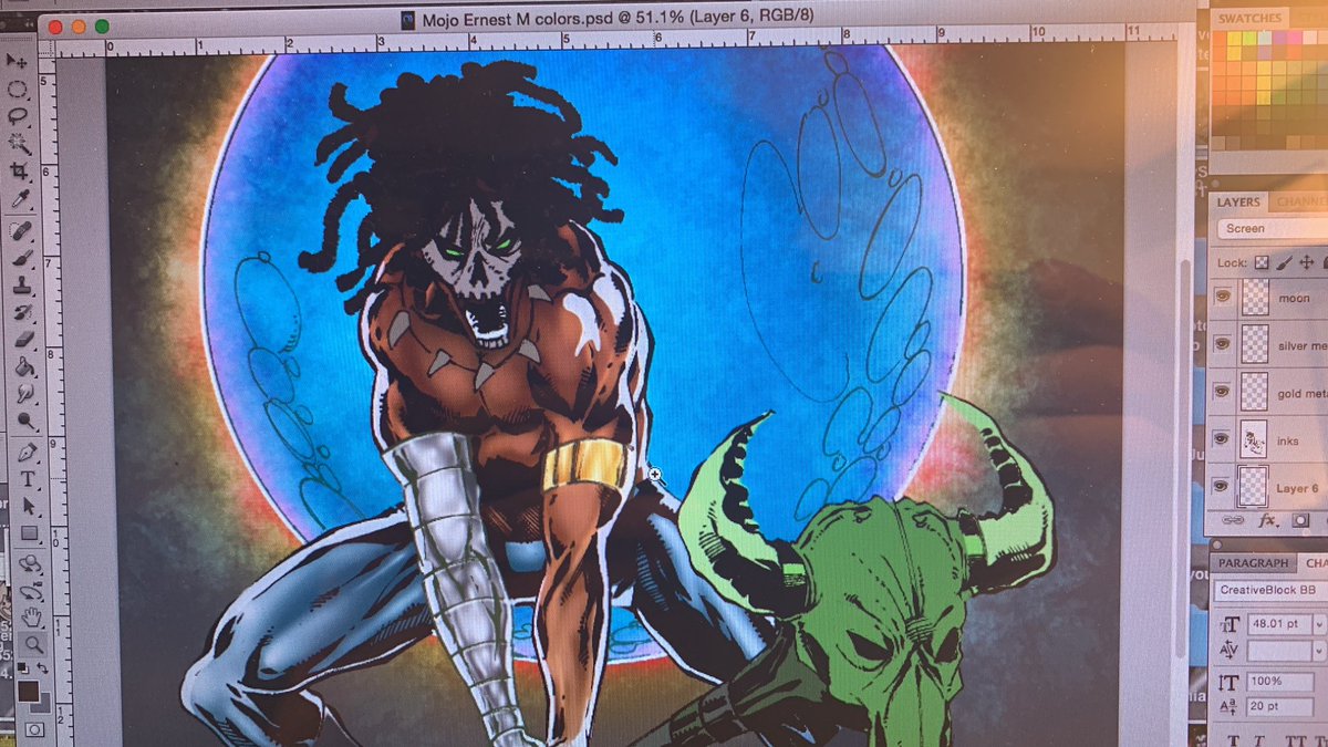 ghosthillgh's tweet photo. Color work in progress for Mojo Risen comic https://t.co/jGrOQ5Geg8