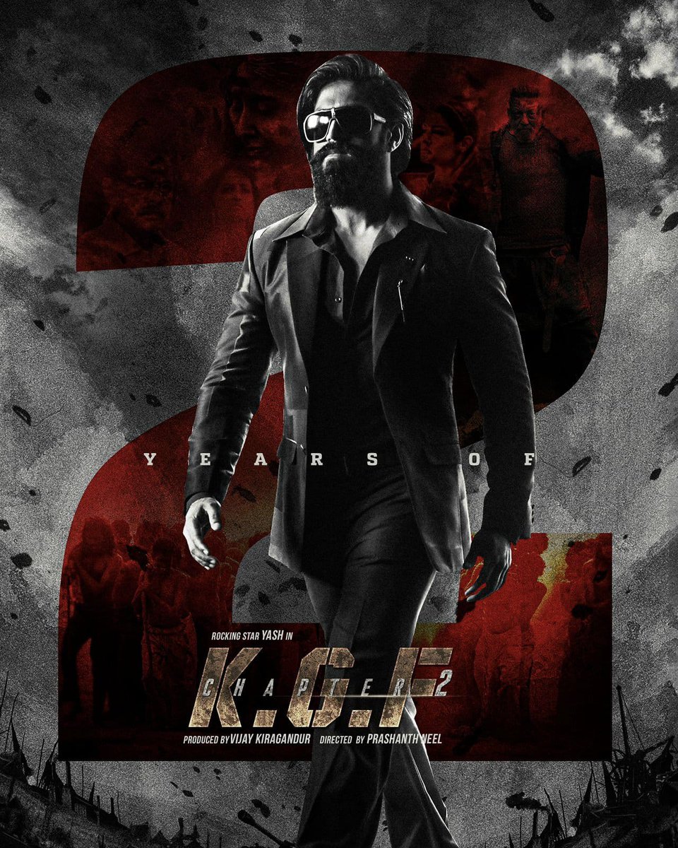 On This Day 2 Years Back All Over World Celebrated The Movie. India Cinema Which Made The World Look Over on it.. The Movie has Released and Rest is History. 2 Years For The Blockbuster KGFChapter2 #2PrestigiousYearsForKGF2 #ToxicTheMovie #YashBOSS @TheNameIsYash