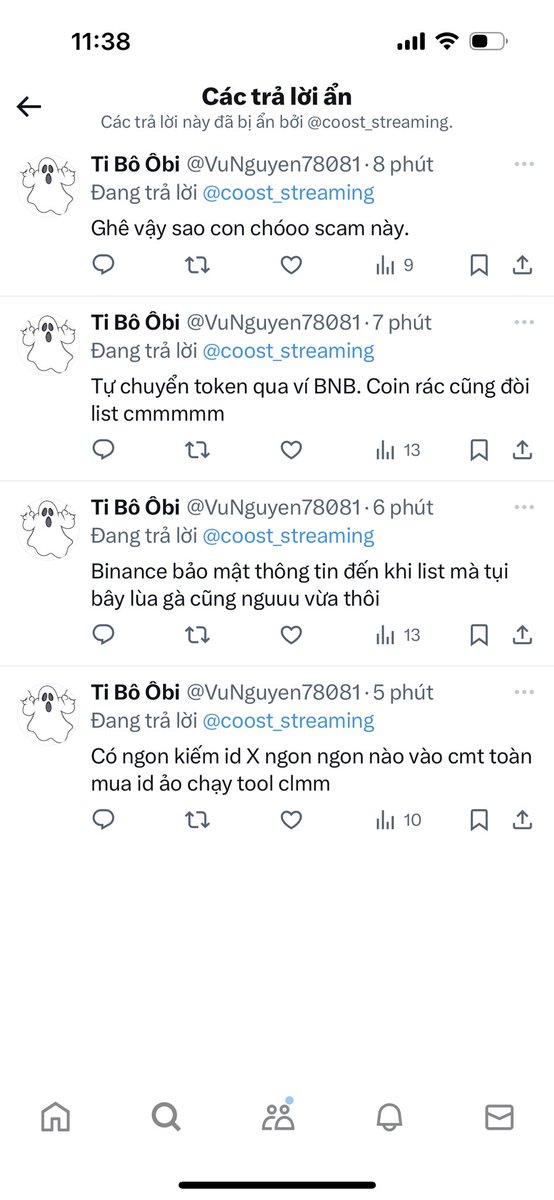 VuNguyen78081's tweet photo. Mấy con ch.ó này scam #COOST dự án shitttt lừa newbie nó có khoảng 10 group đang lừa ae VN mấy bạn chia sẽ giúp mình. #scam #scamvn #BTC có dự án nào vậy chưa https://t.co/heJrMm6Qjw
