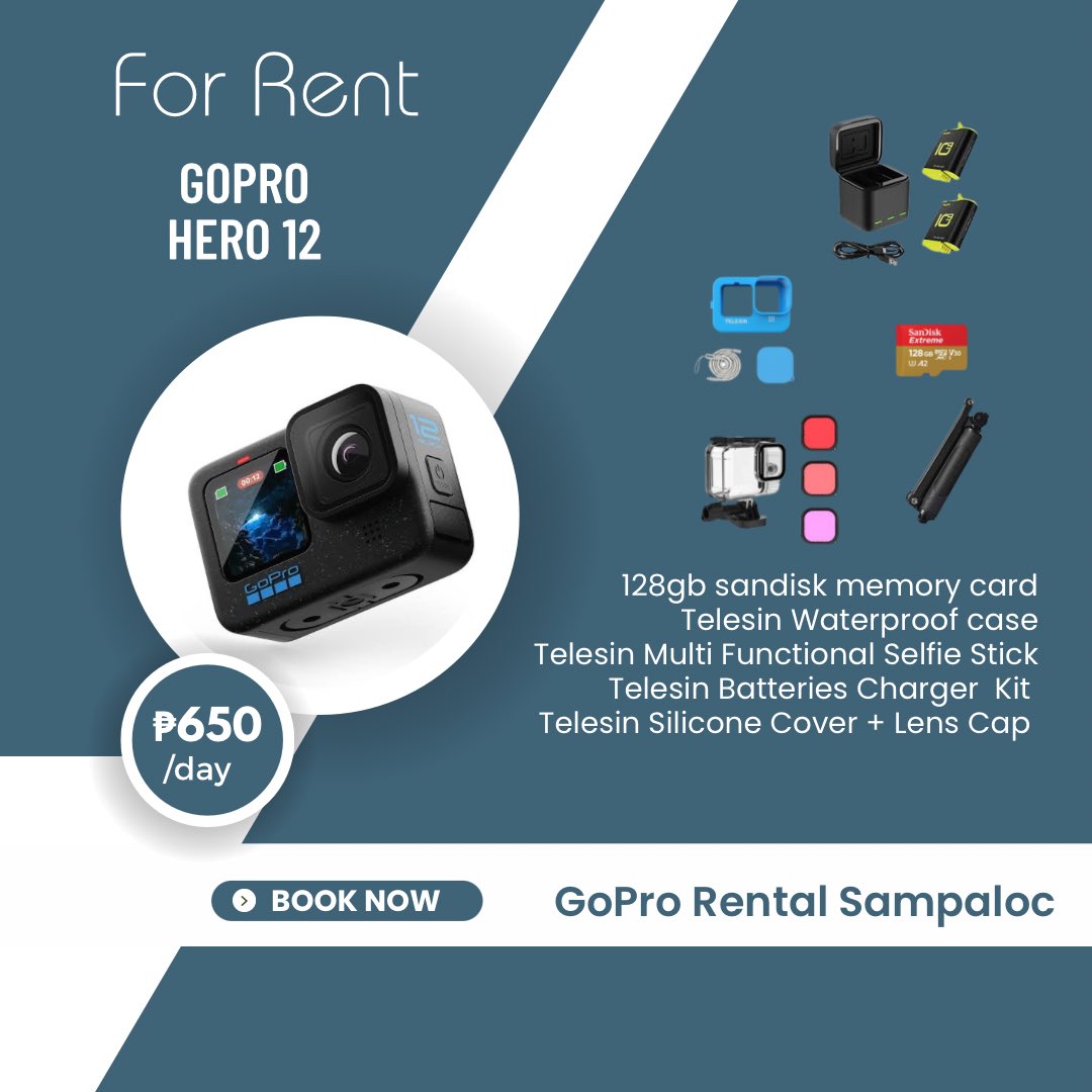 hammiesiochi's tweet image. Hi guys if interested kayo for GoPro 12. #gopro12 #cameraforrent #vacation #boracay #gopro #sampaloc #forrent