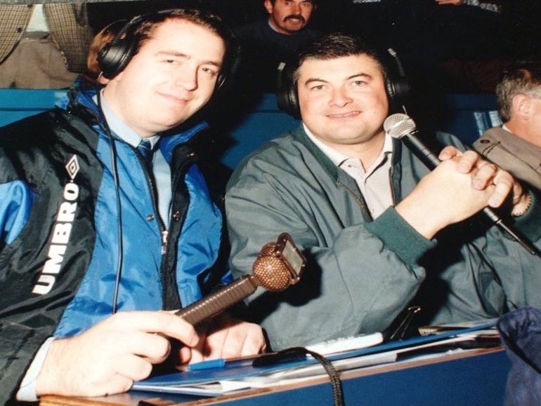 29 years ago today! The official launch of #RadioEverton on #1602AM as we went live in 95! I had the honour of being Everton’s first official commentator. I’ve not aged one bit 😉🎤 @ALANMYERSMEDIA @NevilleSouthall @CoachEarlB live on @SkySportsPL if I recall.