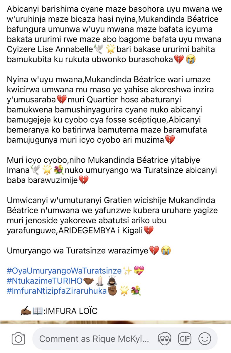 NUKURI #AFANDE YARI KUREKA HAKABAHO KWIHORERA 😭😭😭 Rwanda 🇷🇼 warababaye 😭 #Kwibuka30th