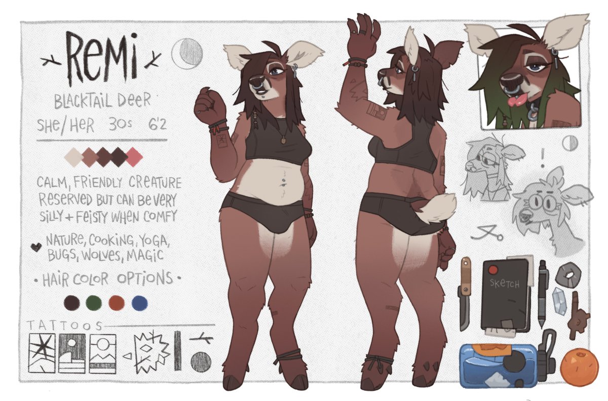 new remi ref!!! shes softer and more mature than before!! Tired, gay, deer woman