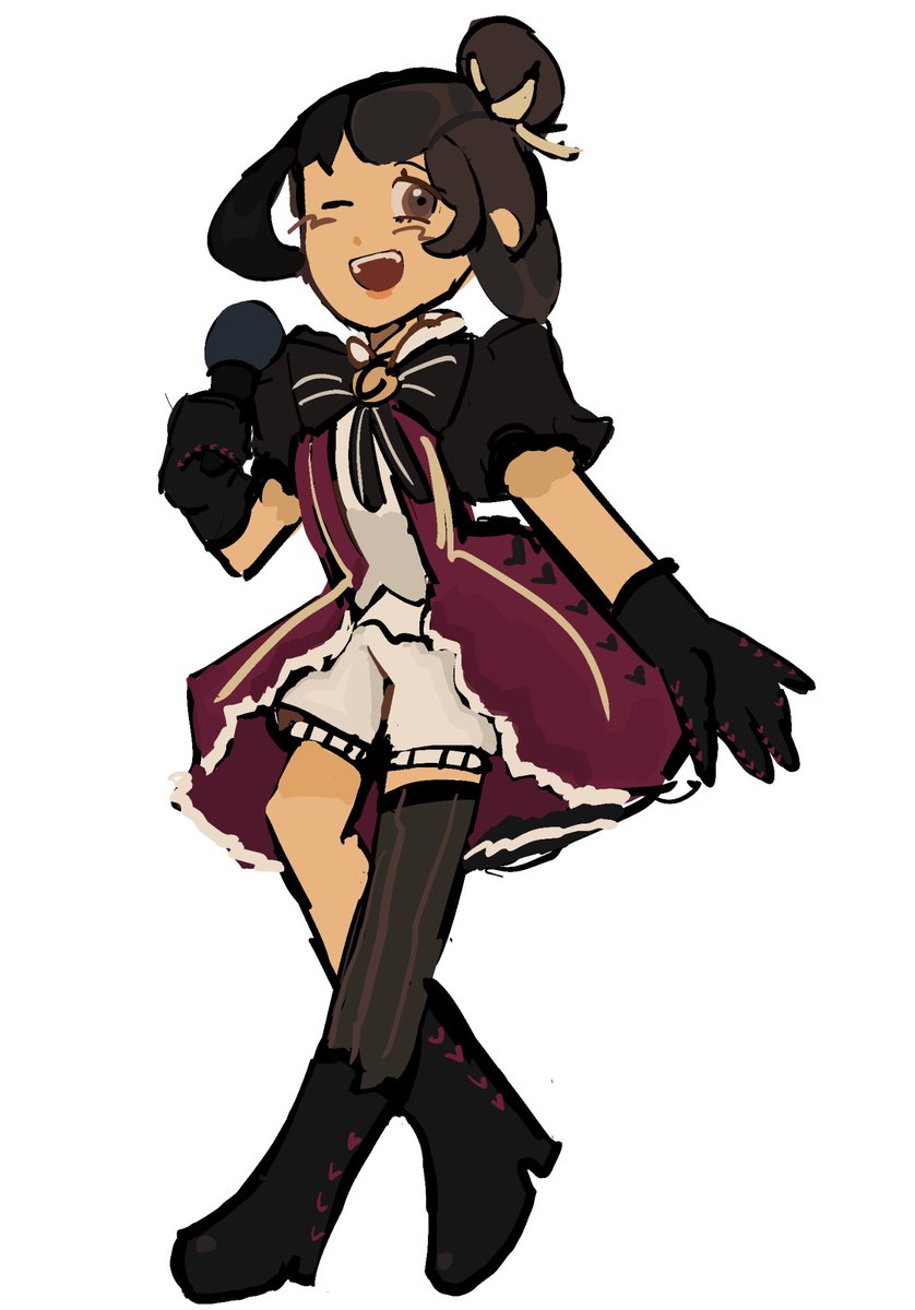 withayellowcape's tweet photo. I was just supposed to draw her normally but..Popstar.. #susato #tgaa https://t.co/1YriibTwOu