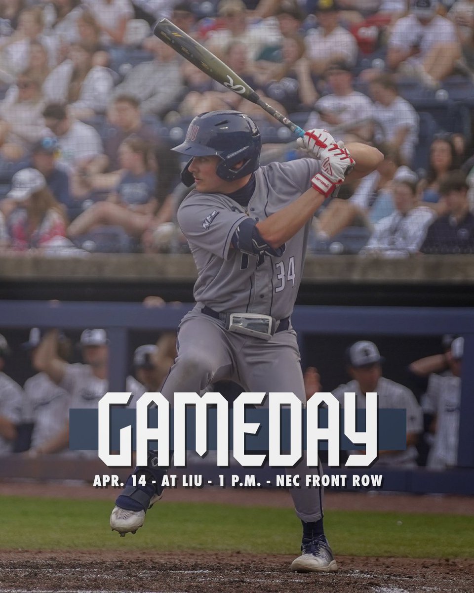 GAMEDAY 🫡 ⚾️ at LIU 📍 LIU Baseball Stadium (Brookville, N.Y.) 🕐 1 p.m. 📺 necfrontrow.com/game/11503 📊 bit.ly/4cNrcM9 #uKNIGHTED⚔️