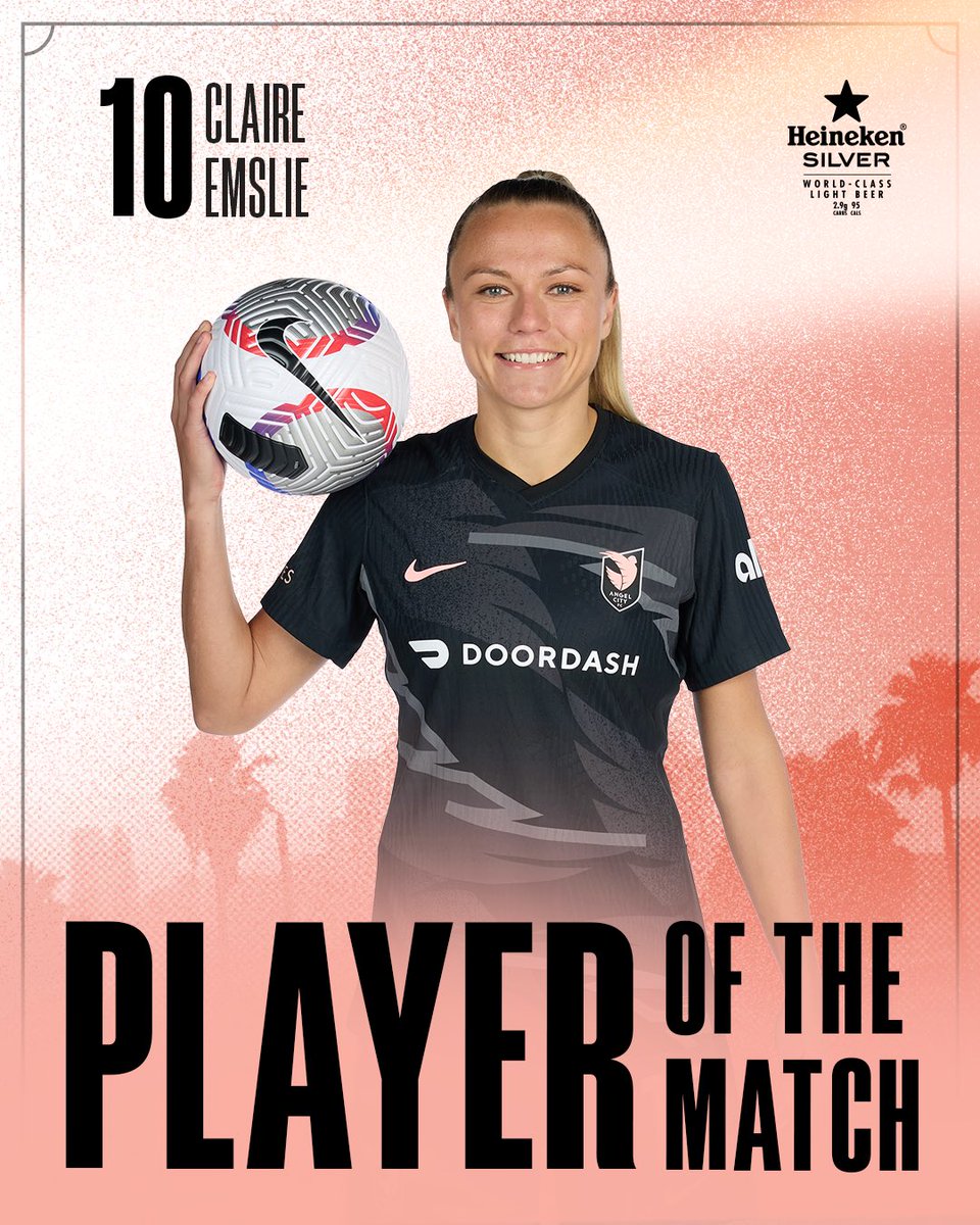 Consistent effort day in and day out! Claire Emslie earns @heineken_us Player of the Match. #Volemos | #NWSL | #CHIvLA | #AngelCityFC