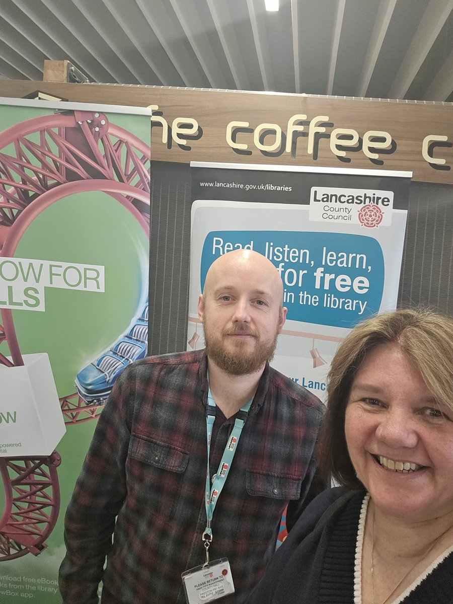 Great to meet John from @LancsLibraries  #healthmela2024 who shared lots of  what a simple library card can provide.  
 Intrigued to hear more of the shared digital platform of service directories and support coming soon.
@LancsHospLib 
@stephend123 
@SocPrescribers