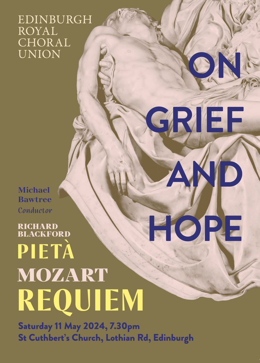 Shout out for Edinburgh Royal Choral Union who will be performing the Scottish premiere of Richard Blackford’s moving choral masterpiece ‘Pietà’, alongside Mozart’s Requiem on Saturday 11 May, in St Cuthbert’s Church, Edinburgh 🫶🏼 ticketsource.co.uk/whats-on/edinb… @ERCUnews