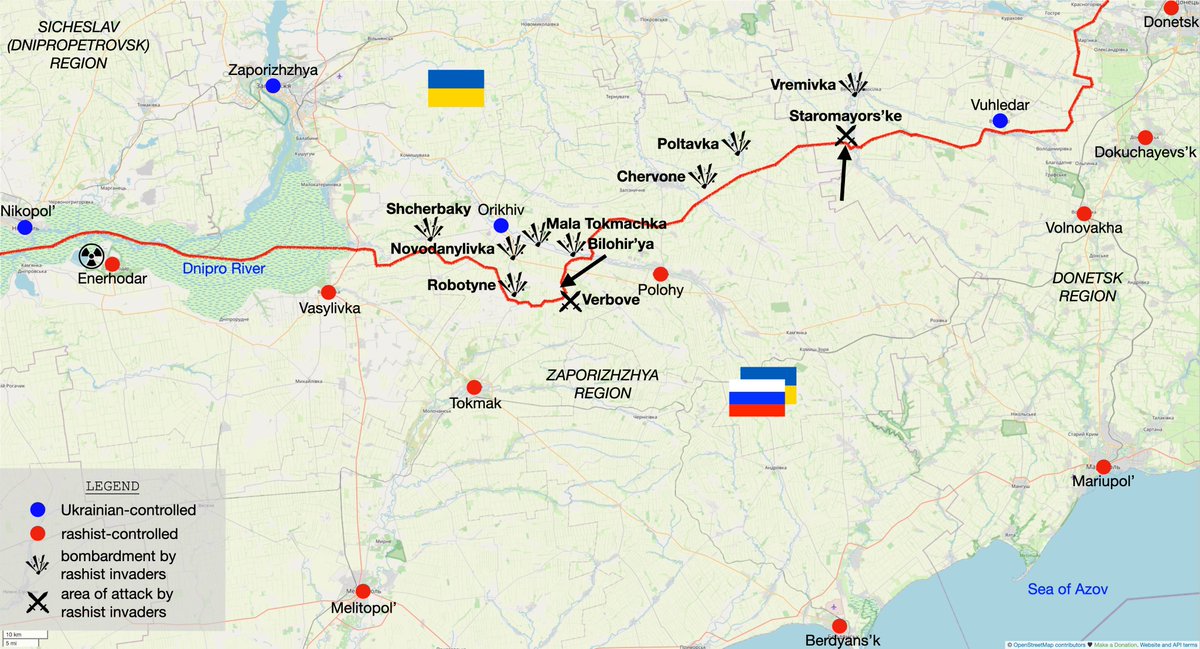 In the Orikhiv direction, the Russian fascist invaders attacked Ukrainian defenders 6 times near Staromayors'ke, Donetsk region, and northwest of Verbove, Zaporizhzhya region.

–General Staff of the Armed Forces of Ukraine operational information at 06:00 on 14 April 2024

1/2