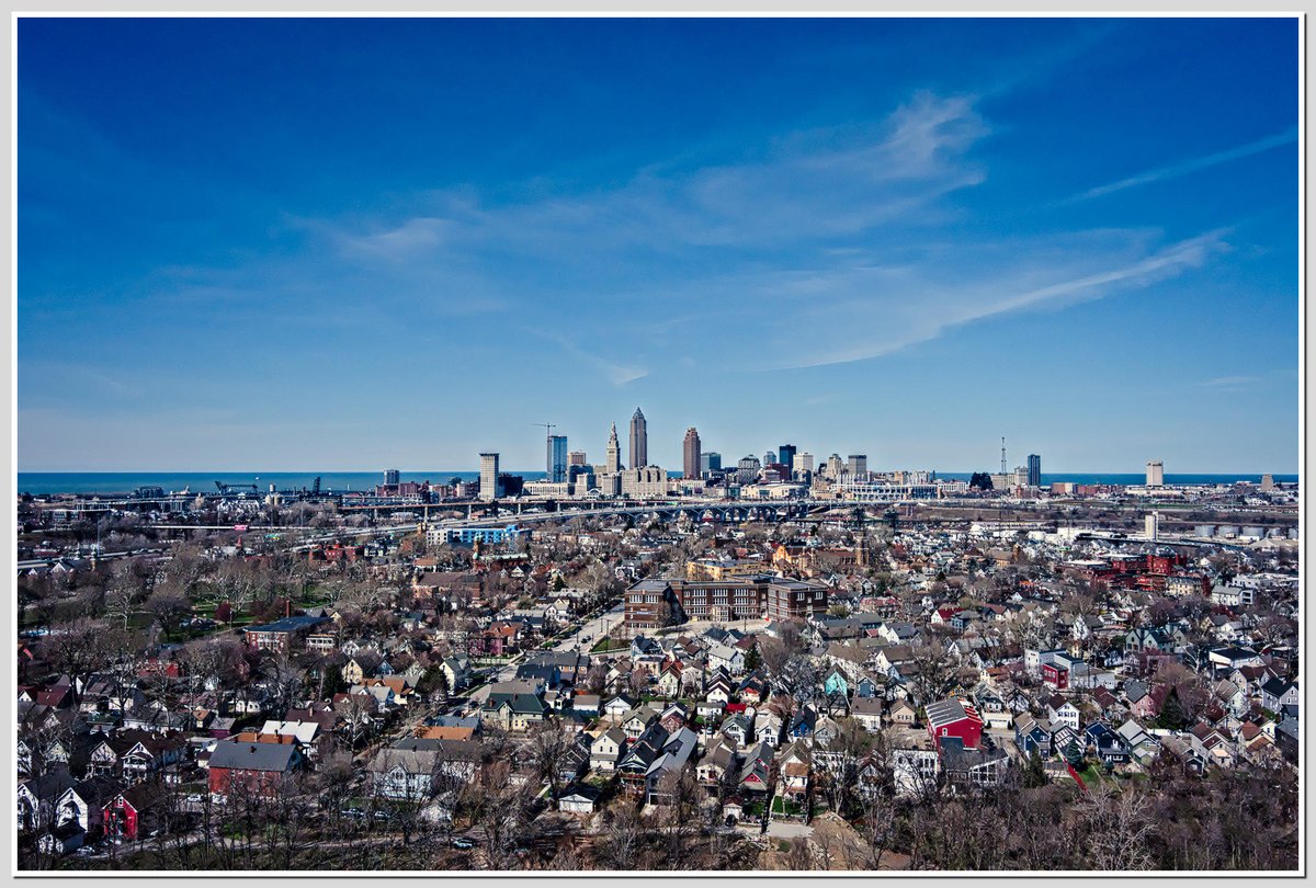 ProppedP's tweet image. Color or Black and White? Which image of Cleveland, Ohio do you prefer?