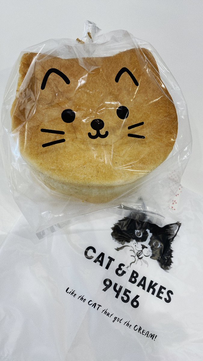 鷹匠の猫ちゃんベーカリー🐈‍⬛🐾

かわいい食パン頂きました〜🩷
(๑ ́ᄇ`๑)♪

#静岡市　#鷹匠
#catandbakes9456