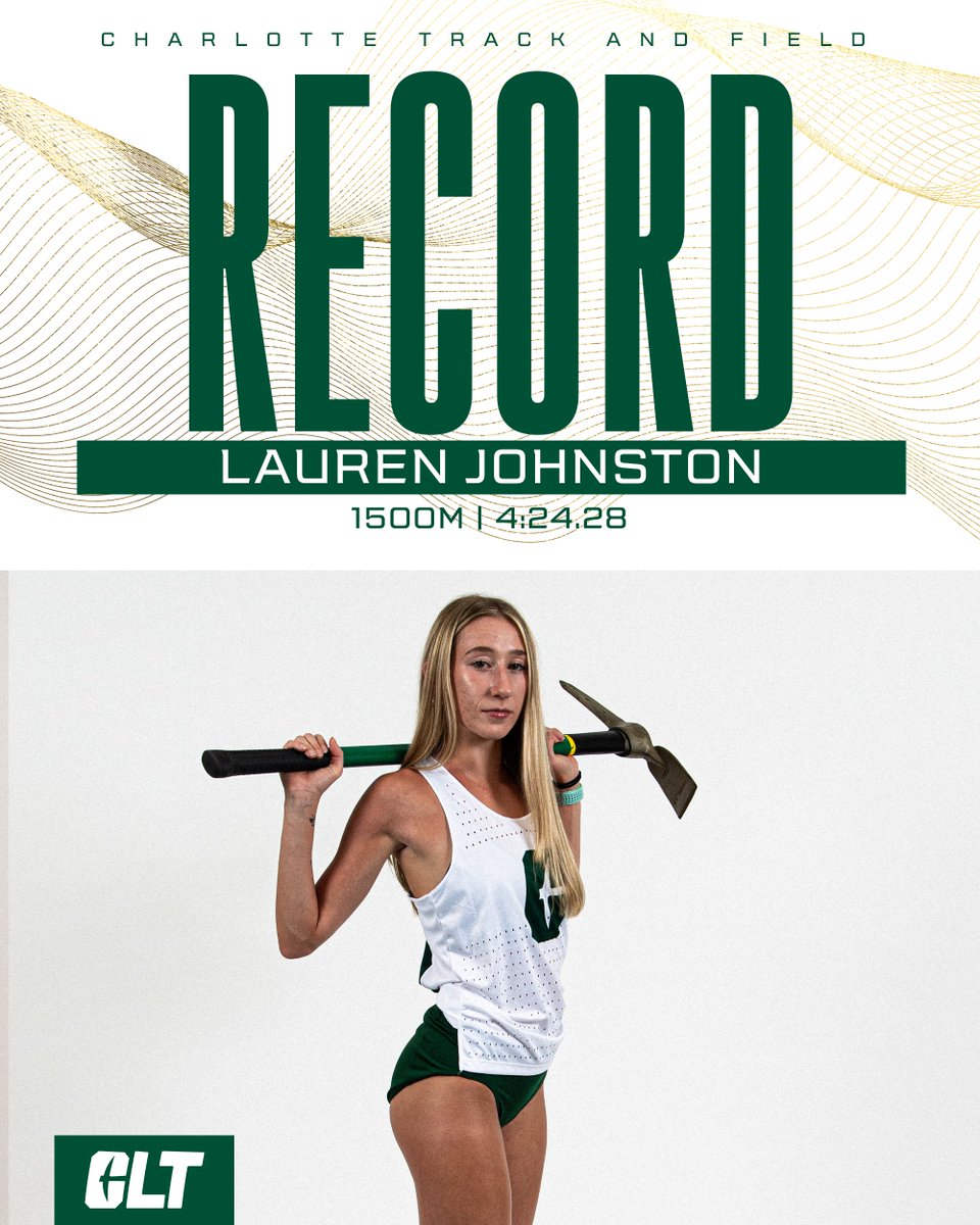 🚨 𝗗𝗜𝗦𝗧𝗔𝗡𝗖𝗘 𝗥𝗘𝗖𝗢𝗥𝗗 🚨 Lauren Johnston (@LJohnstonn) sets the record in the women's 1500m at the Bryan Clay Invite, finishing in 𝟒:𝟐𝟒.𝟐𝟖! #GoldStandard⛏️
