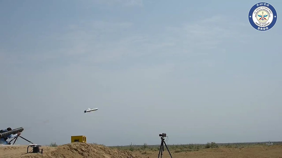 DRDO successfully conducted Developmental Trials ofMan Portable Anti Tank Guided Missile System (MPATGM). MPATGM is now ready for Final User Evaluation Trails