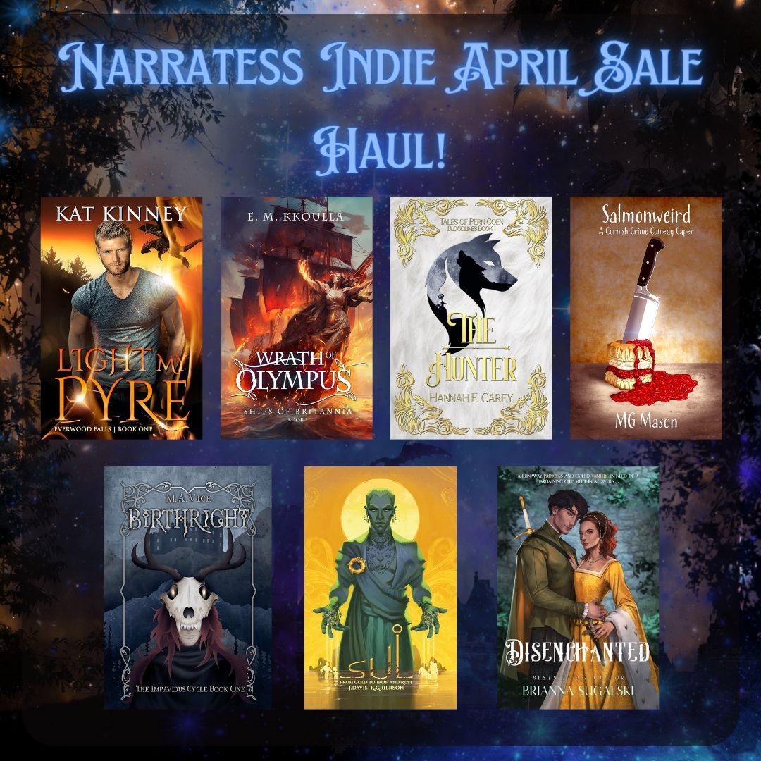I'll never be able to finish my TBR at this rate.
#NarratessIndieSale #IndieApril #booksale #supportindieauthors
