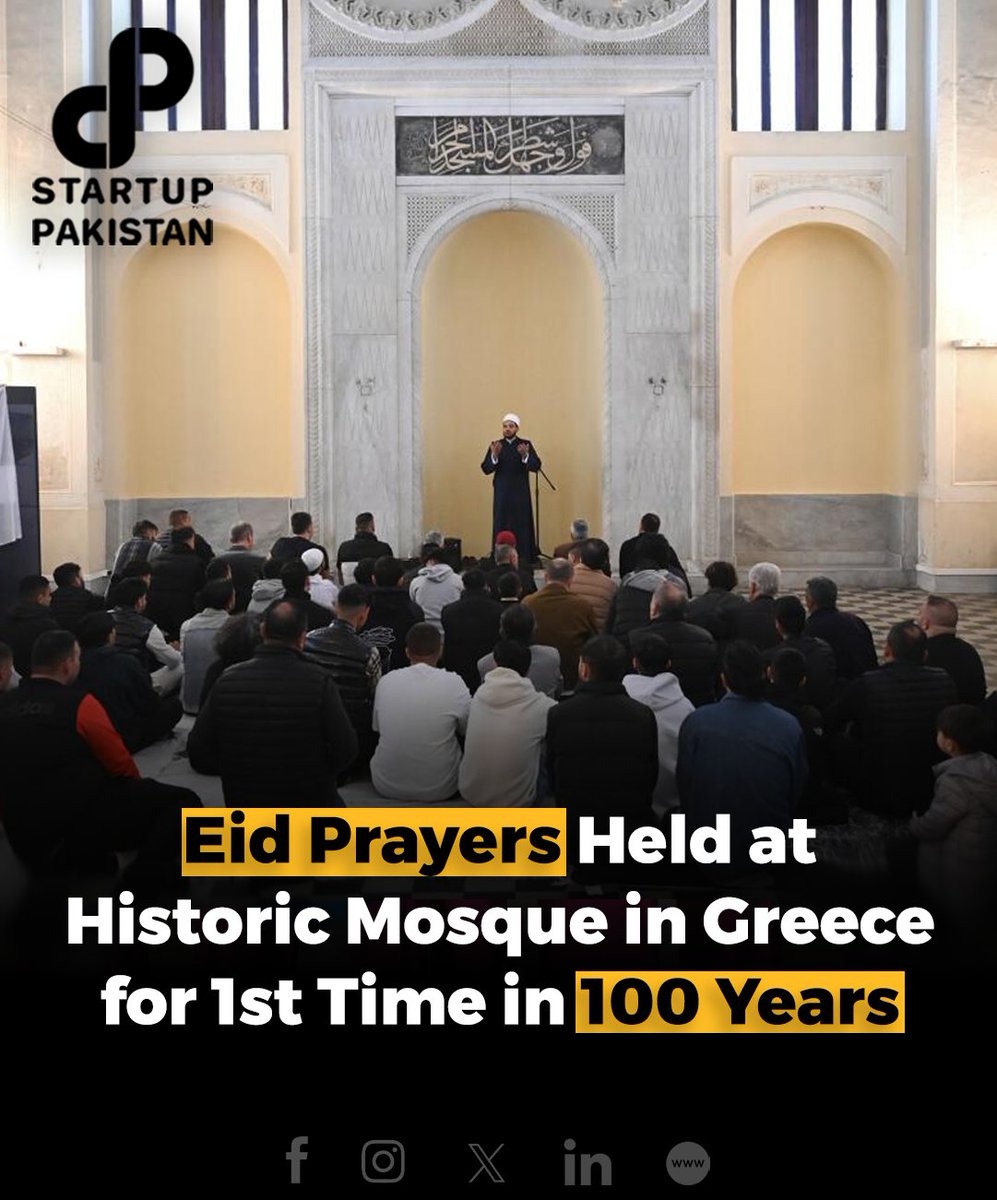 Greece marked a historic moment on Wednesday as it reopened the Yeni Mosque in the northern city of Thessaloniki after more than a century, allowing prayers to be held for Eid al-Fitr, the festival concluding Ramadan.

#Turkey #Greece #Mosque #Historicmosque #Eidprayers