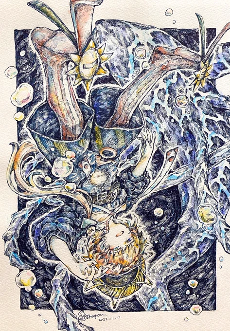 #一次創作作家のファンアート えふじお 