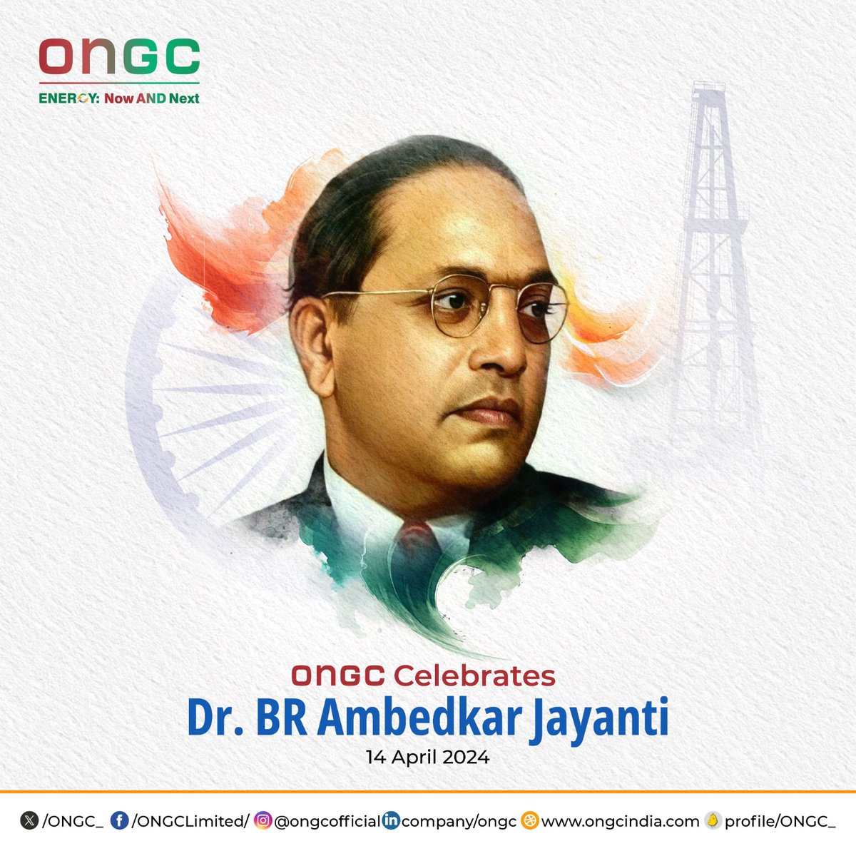 #ONGC celebrates the legacy of Dr. Bhimrao Ramji Ambedkar, Bharat Ratna, and reaffirms its commitment to equality, justice, and empowerment for all. Inspired by Babasaheb's vision, we strive to create a more inclusive future where every individual has the opportunity to thrive.…