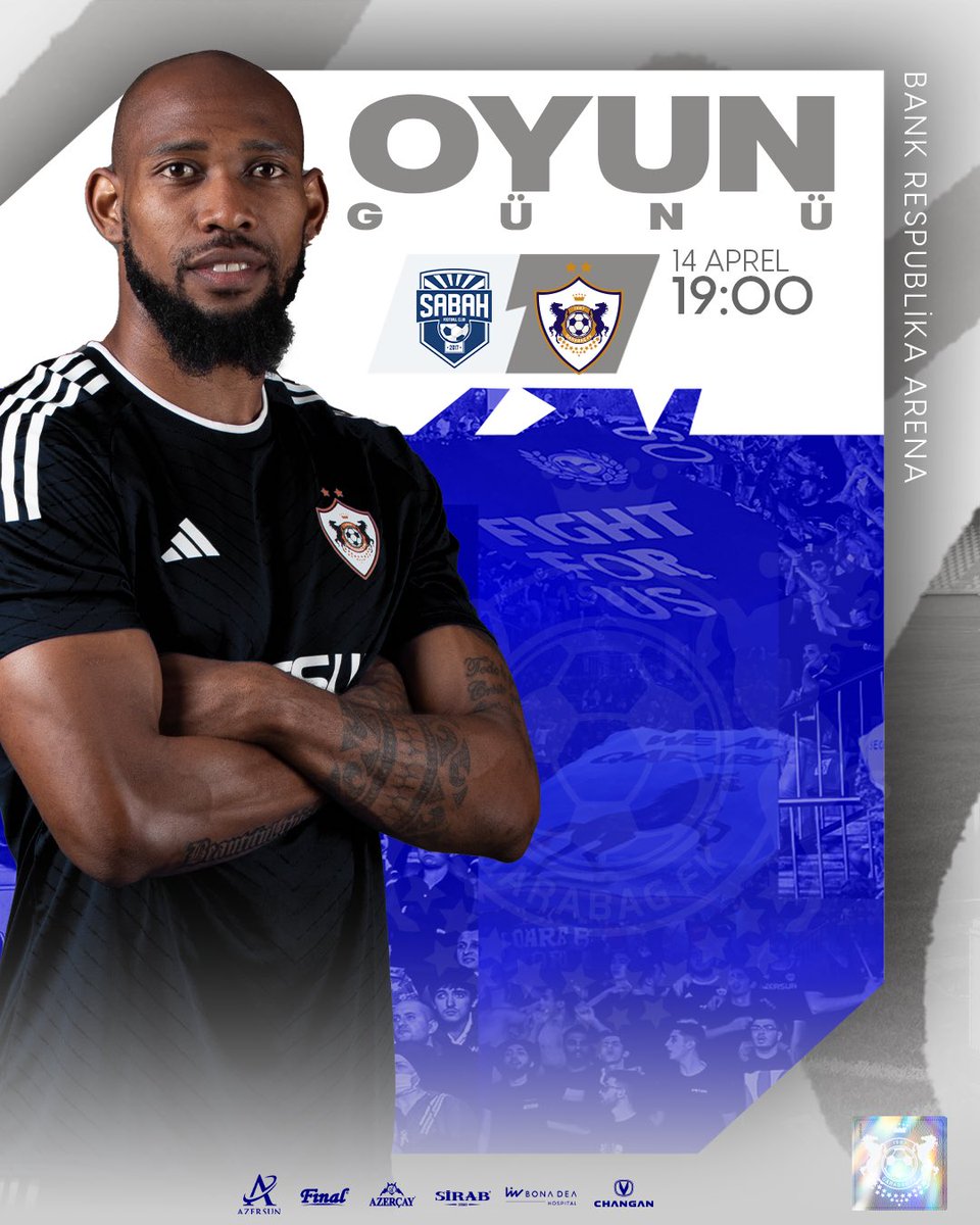 Bu gün “Sabah”la oyunumuz var! 🔥 ⚽️ Misli Premyer Liqası / XXX tur ⚔️ “Sabah” 🆚 “Qarabağ” 🕗 19:00 🏟️ Bank Respublika Arena 📺 CBC Sport #QarabağFK #PremyerLiqa #SABQAR