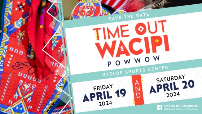 A Wacipi (𝘱𝘰𝘸𝘸𝘰𝘸) is a celebration of life that highlights Native American song and dance. Join us at the Hyslop Sports Center April 19-20 for 𝗨𝗡𝗗’𝘀 𝟱𝟮𝗻𝗱 𝗮𝗻𝗻𝘂𝗮𝗹 𝗧𝗶𝗺𝗲 𝗢𝘂𝘁 𝗪𝗮𝗰𝗶𝗽𝗶! Events are free and open to the public: bit.ly/4aTRuKG