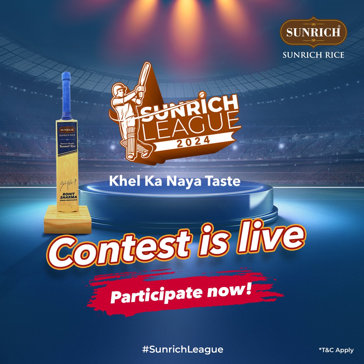 SunrichRice's tweet photo. Dive into a world of excitement with multiple games awaiting you!

Don't miss out, seize the opportunity before time runs out.

Explore our latest post and join to win.

#SunrichRice #SunrichLeague #RohitSharma #RO45 #Hitman #PredictAndWin #Contest #SignedBat #Jersey #Merchandise https://t.co/s2Tsjx5zv6