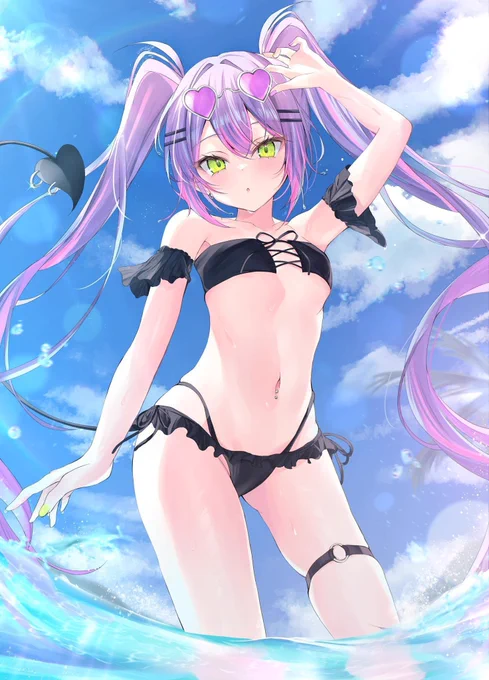 #気温が高いので気が早いが水着絵が見たい 