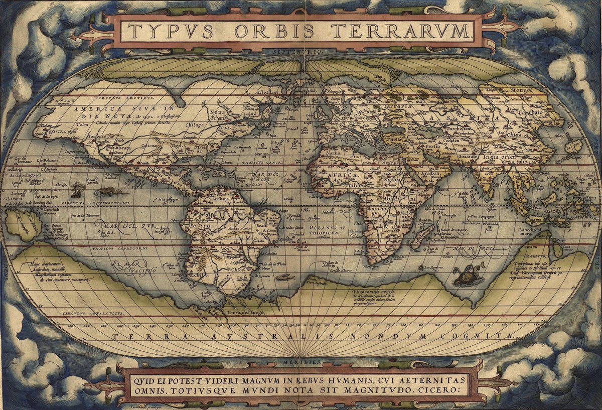 Abraham Ortelius, renowned cartographer & geographer, born in Antwerp #OTD 1527, mapped world in 1564, created first modern atlas 1570; surmised continental drift.
Museum Plantin-Moretus, Antwerp / @librarycongress