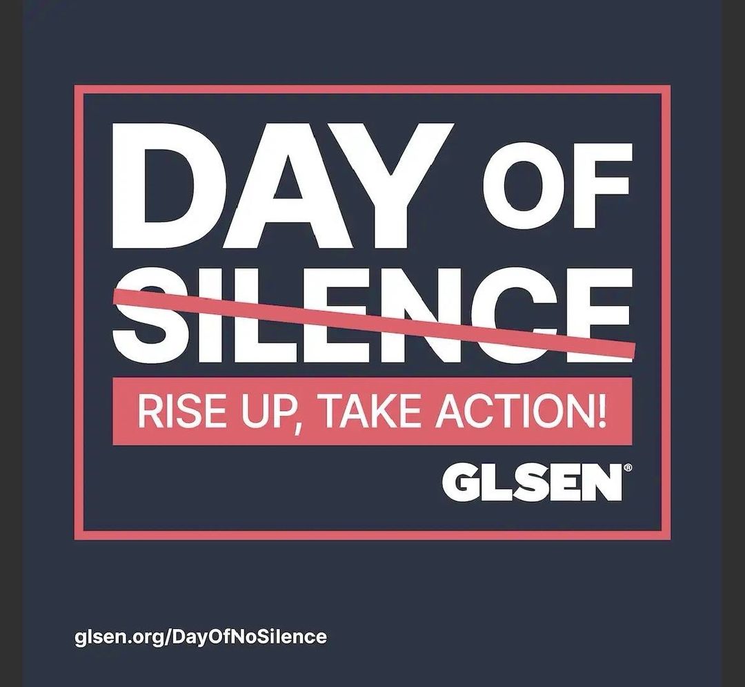 Today is @GLSEN’s #DayOfNoSilence — a national day of action pushing back against the 
silencing of LGBTQ+ youth and the erasure of their experiences. 
Join me and #RiseUp4LGBTQ youth! → glsen.org/DayOfNoSilence