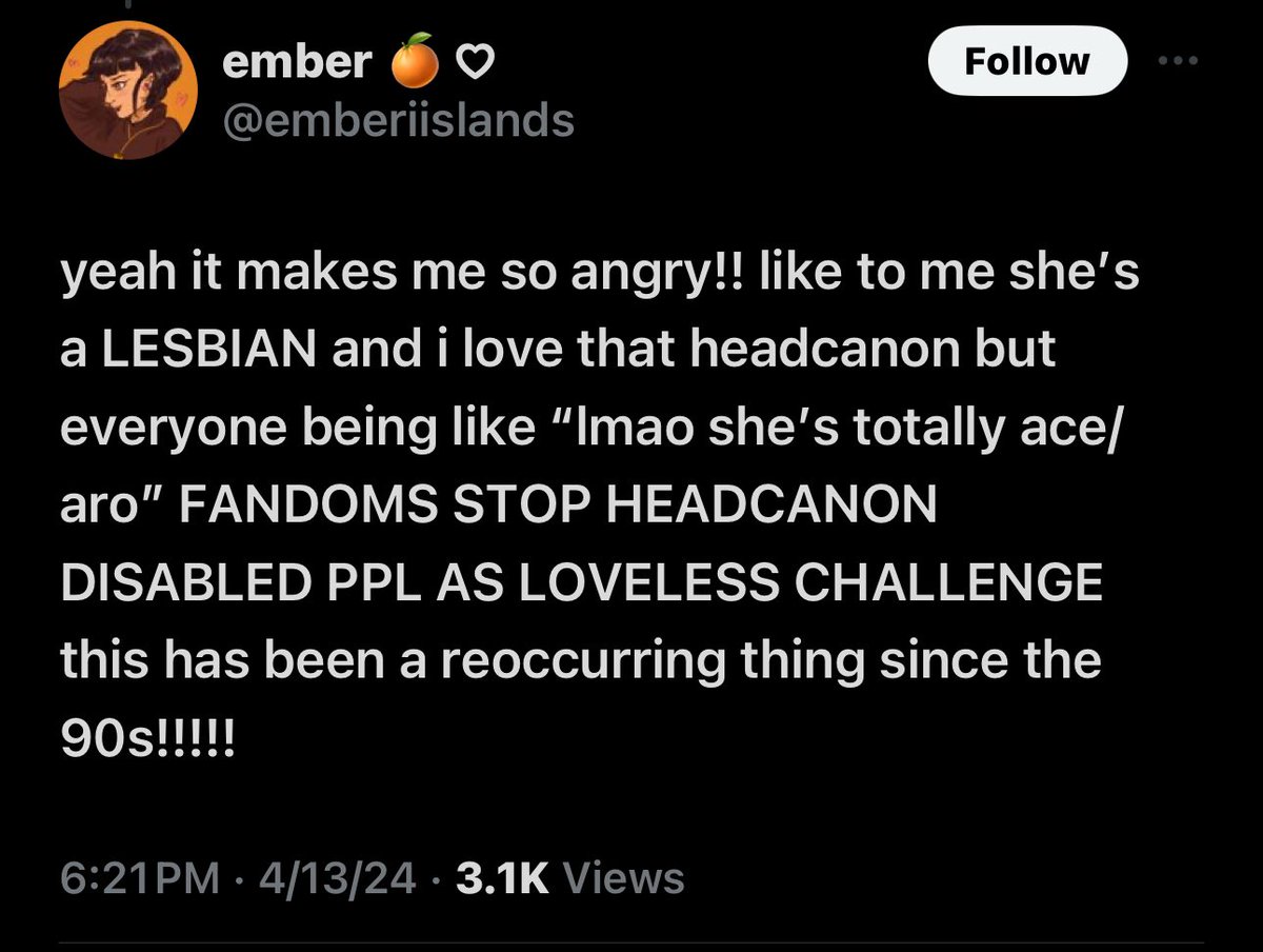 JlNXVERSE's tweet photo. while this is a good point to make, your argument lost all it momentum after you called aro &amp; aces “loveless” https://t.co/F94EBAbgU0