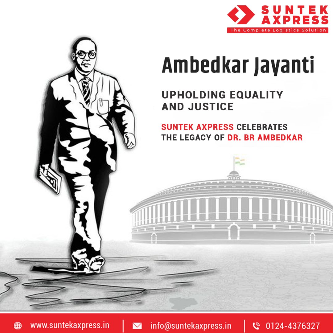 On the visionary leader's birth anniversary, let's champion equality and empowerment. A future where every voice matters!

#SuntekAxpress #ambedkarjayanti #equalityforall #empowerment #socialjustice #logistics #logisticservices #reverselogistics #supplychain #logisticscompany
