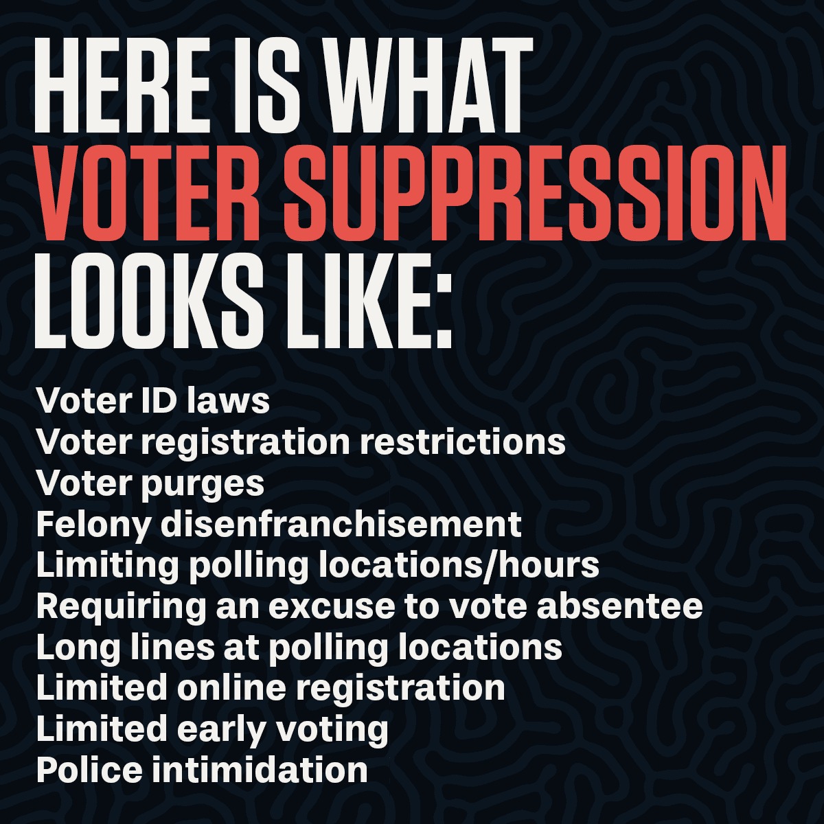 @seanmack1025 VOTER SUPPRESSION