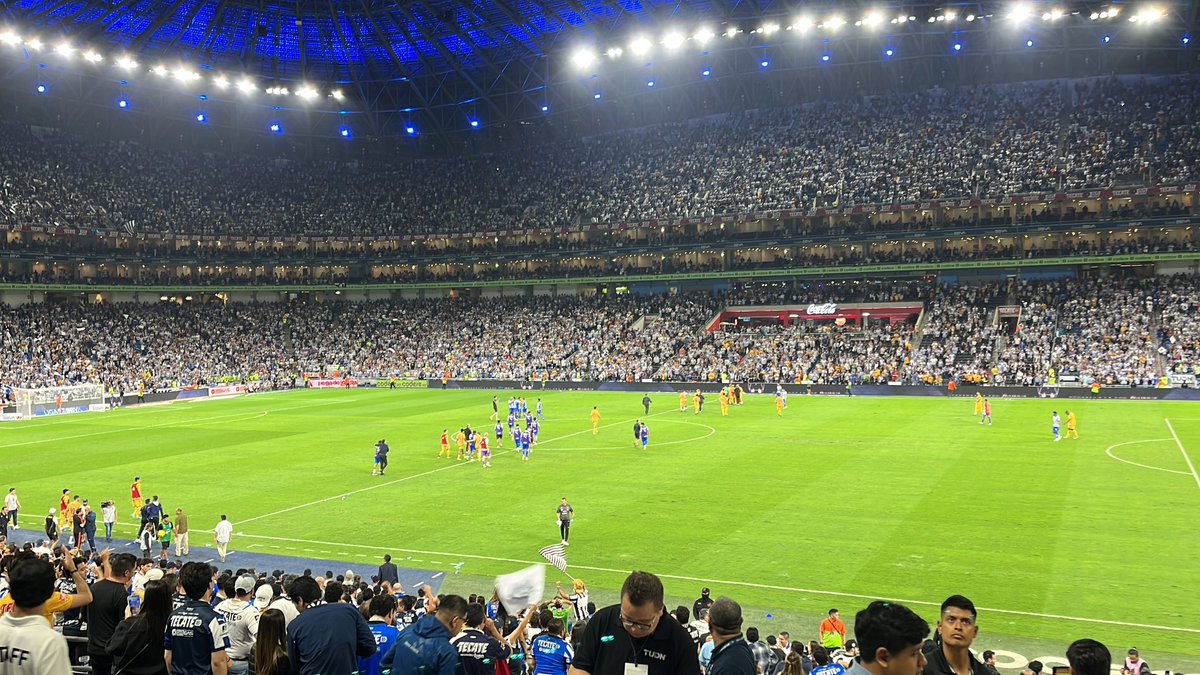 Rayados equalize in what seems like the 135th minute of added time. Press area absolutely drenched in beer tossed from above. 3-3 final What a game. What a fucking game.