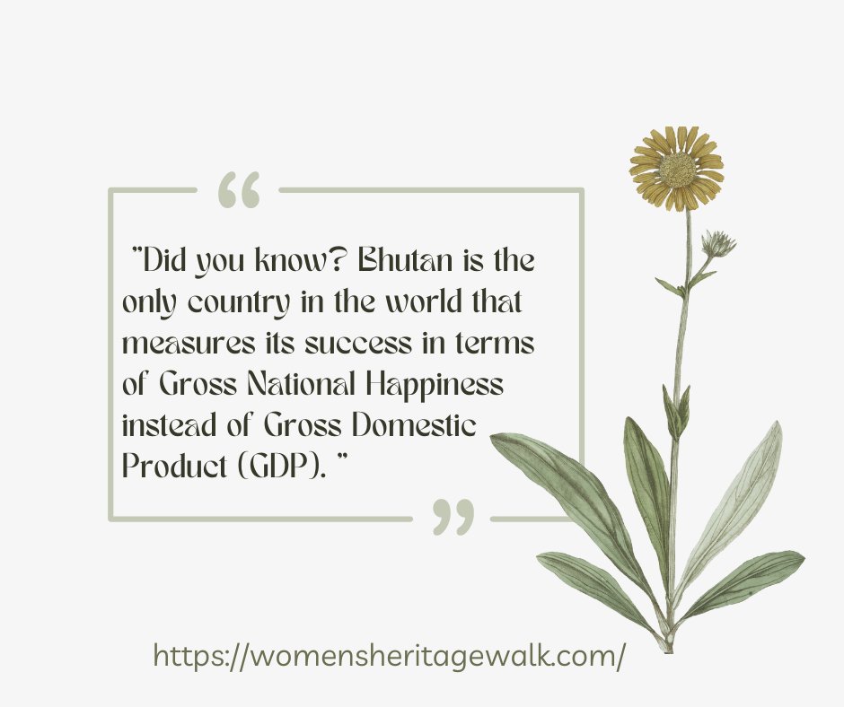 'Did you know? Bhutan is the only country in the world that measures its success in terms of Gross National Happiness instead of Gross Domestic Product (GDP).' #Bhutan #HappinessIndex #whwbhutan