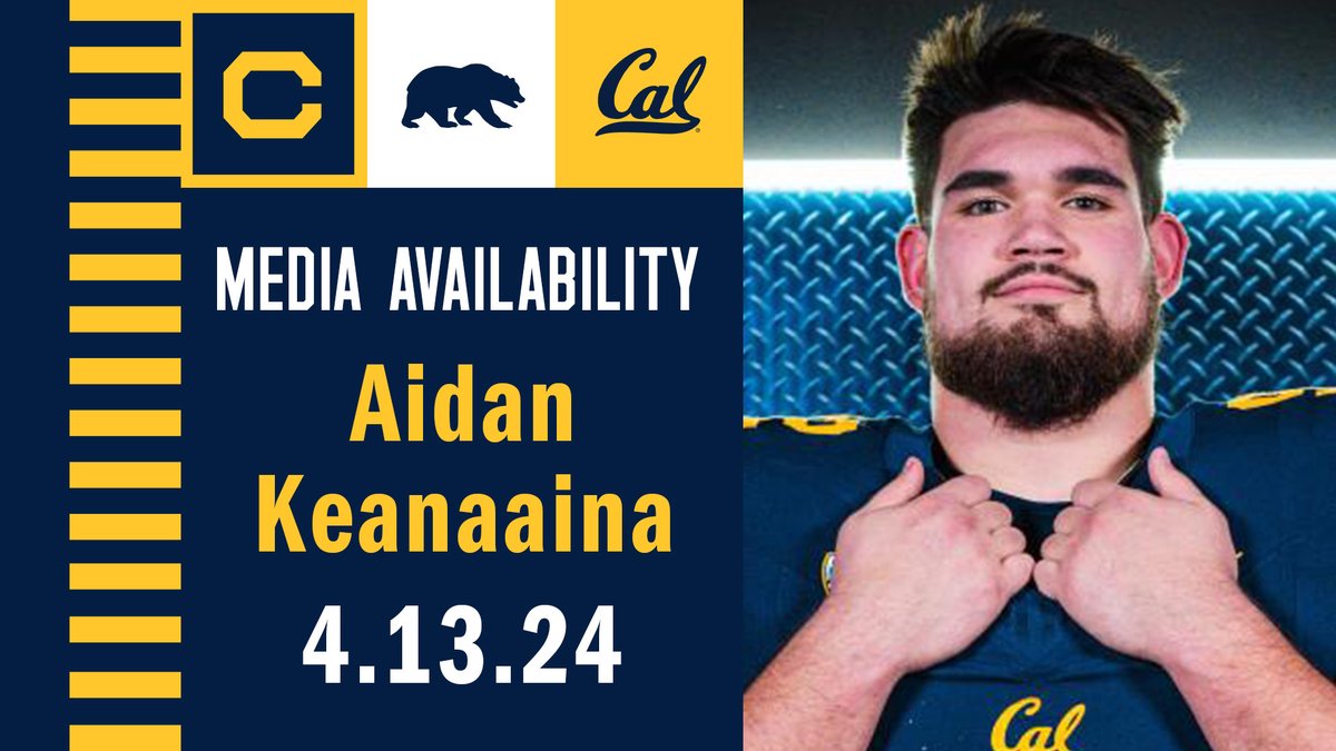 calfootballpr's tweet photo. Aidan Keanaaina Spring Football Media Availability (4.13.24)
📺 https://t.co/HxreJPb5dj https://t.co/UDFO0skotR