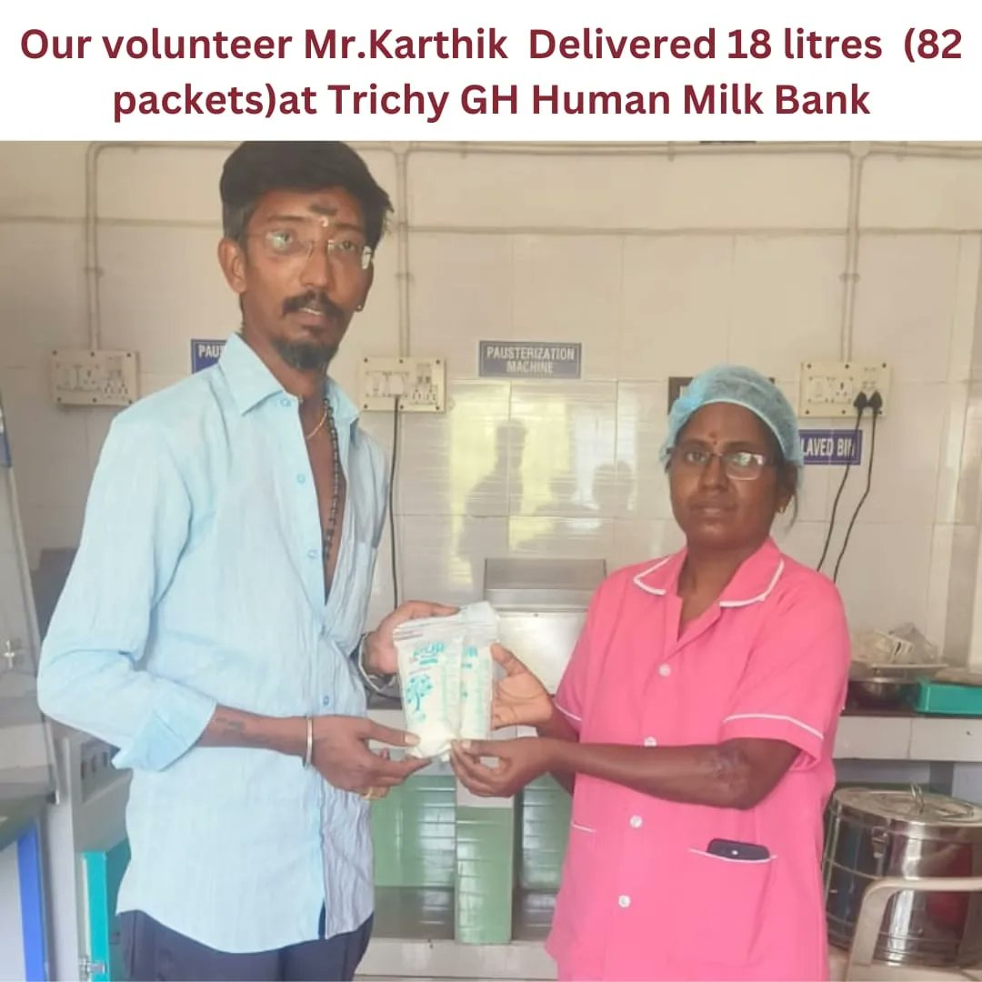 We are proud😎 and happy 😊 to share that #amirthambreastmilkdonation have successfully collected 82 packets 🧺  18 litres of liquidgold dropped at #trichy GH humanmilkbank 🏥 Humanmilkbank 🏦 for the month of #march2024