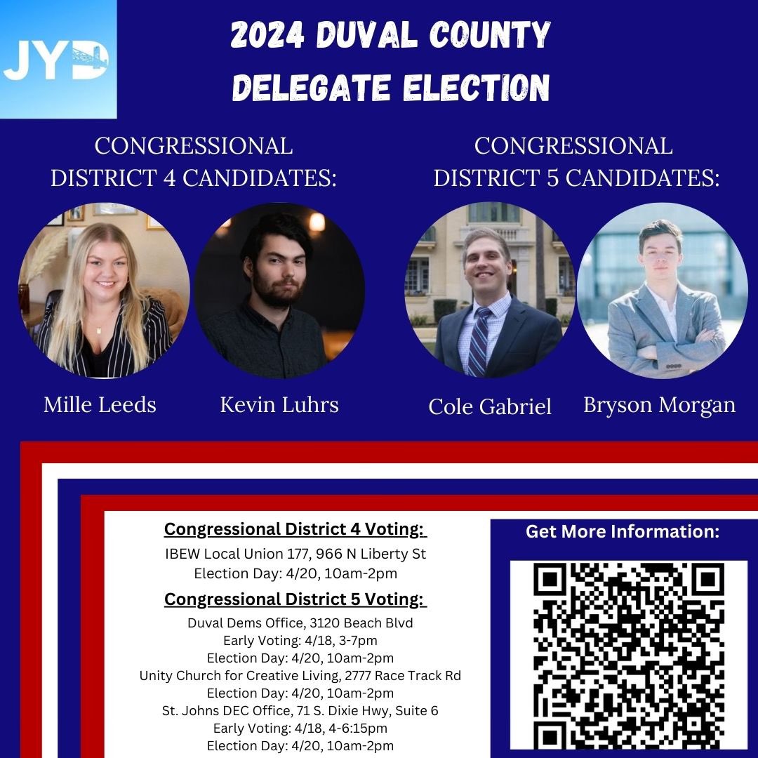 In less than a week, Democrats who live within Congressional Districts 4 & 5 will get to elect delegates who will vote on convention rules, the party platform, and officially nominate President Biden and Vice President Harris. Mark your calendars to vote early or on Election Day!