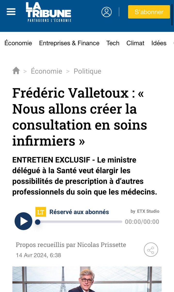 VLautard's tweet photo. Droit à la prescription de médicaments, consultation en soins infirmiers, @fredvalletoux fait des annonces essentielles pour les #infirmiers et pour l’amélioration de l’accès aux soins pour les patients ! 
@cedricarcos #ReconnaissanceInfirmiere https://t.co/I3oEvlA4rj
