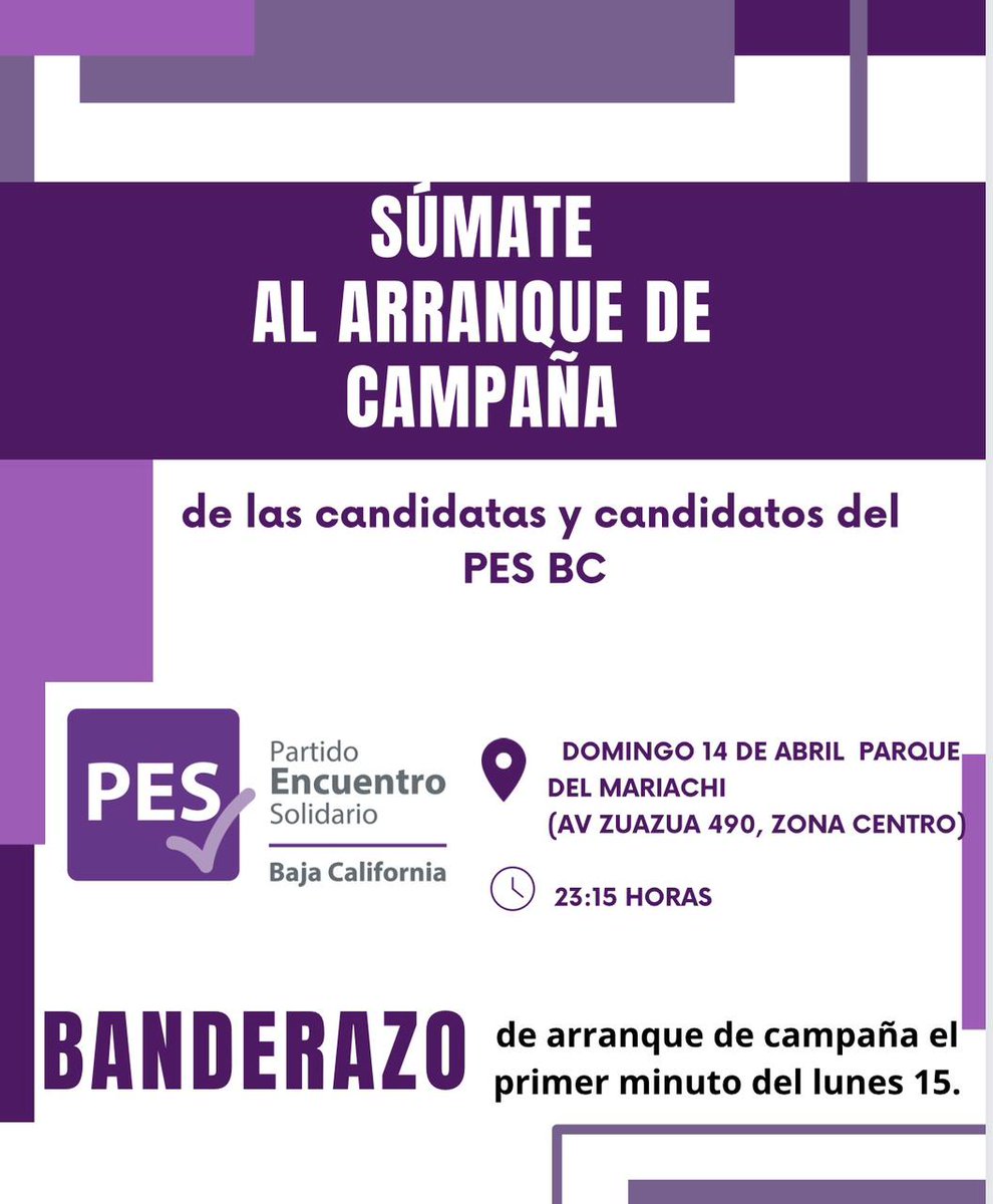 #ArranquedeCampaña
#PESBC
#PartidoEncuentroSolidario
#Tijuana
#Hank
#15deAbril