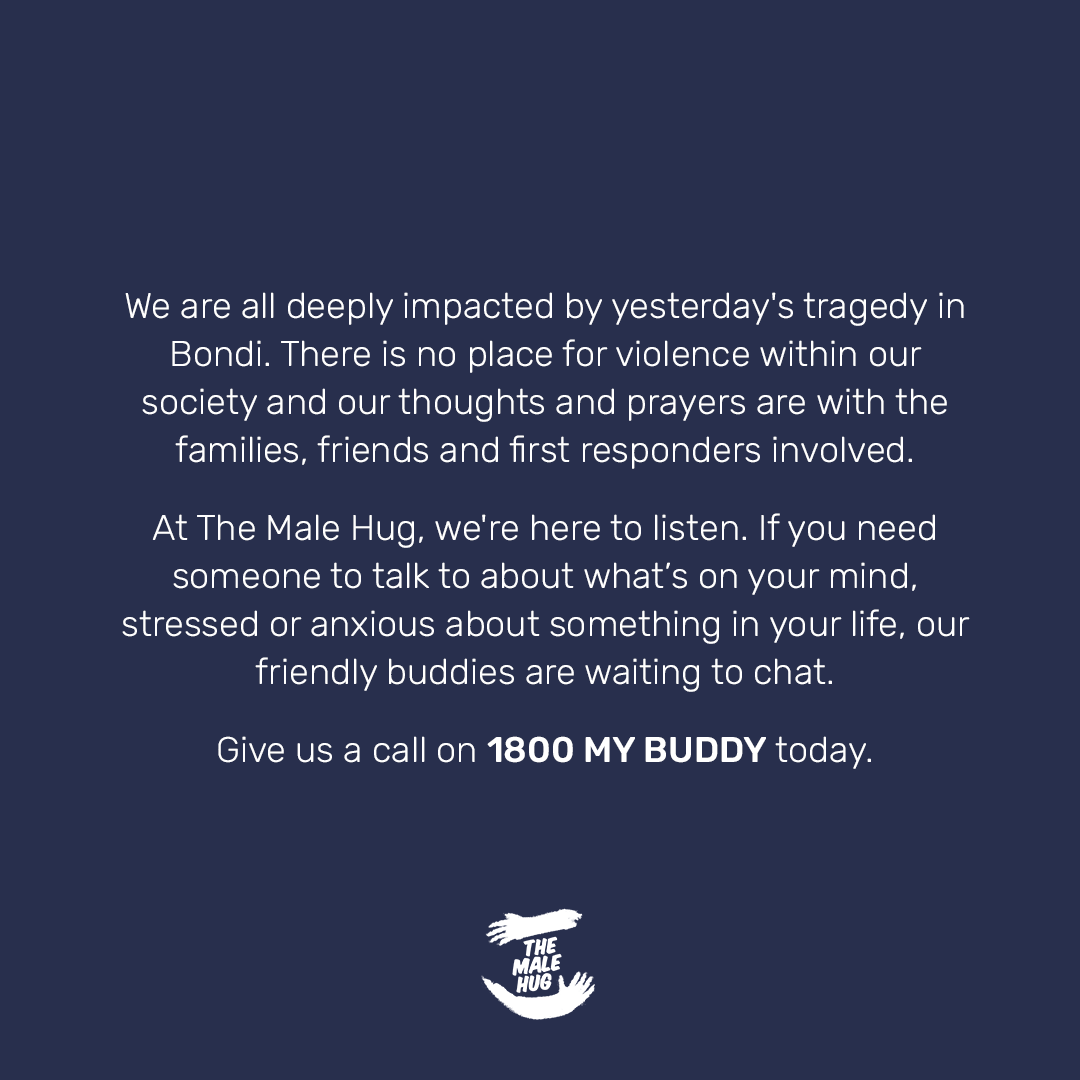 We are all deeply impacted by yesterday's tragedy in Bondi. There is no place for violence within our society and our thoughts and prayers are with the families, friends and first responders involved. We're here to listen. Give us a call on 1800 MY BUDDY today. #MentalHealth