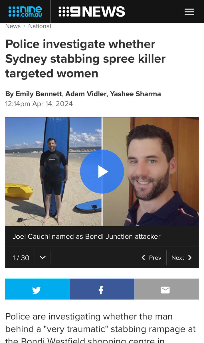 The first woman he targeted was a mum &amp; a 9 month old baby. He killed five women and a man. The man was a security guard trying to protect women.

8 women are in hospital. He ran past men to stab women. He targeted women. They won’t want to say this but his actions tell the story