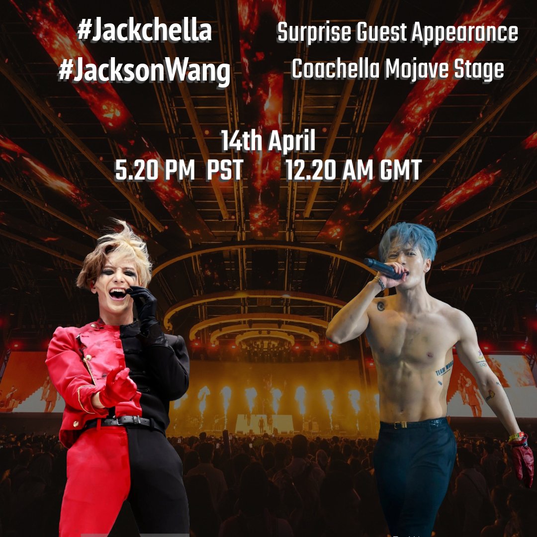 Tune in tomorrow!!! Surprise guest appearance by #JacksonWang (rumored😉) Youtube link: tinyurl.com/coachellamojave #Jackchella #Coachella2024