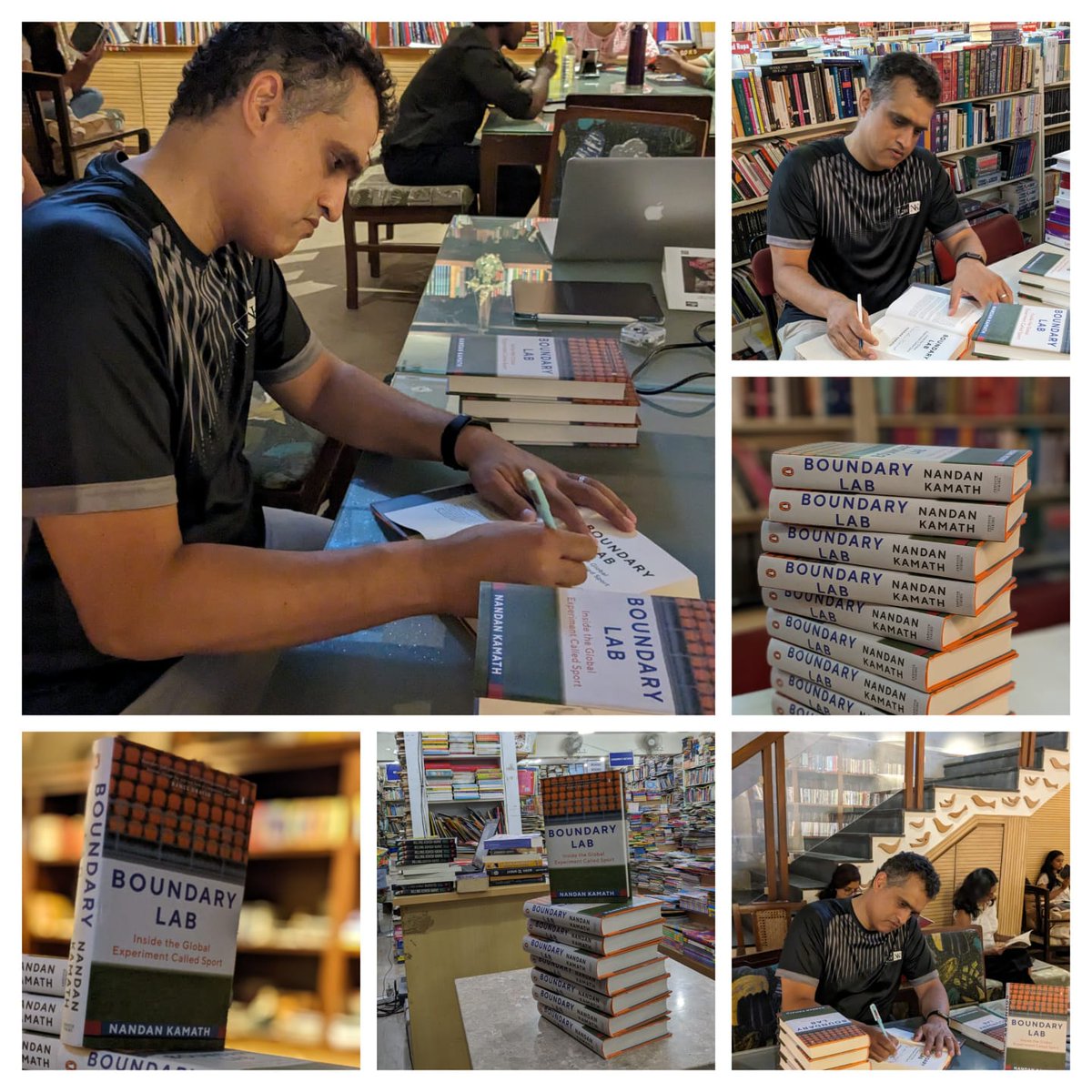 Exciting to see buzzing bookstores on a Bangalore weekend. Signed copies of #BoundaryLab are now available at @ChampacaBooks, #Higginbothams, #TheBookHive, @gangarams, @blossombookhous, @bookworm_Kris and @AttaGalatta.