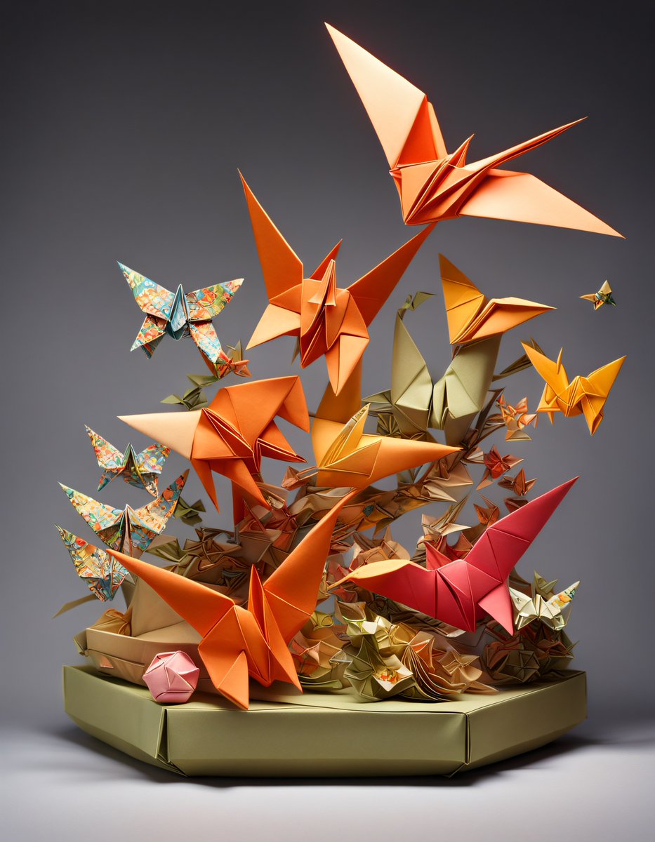 Origami arrangements.