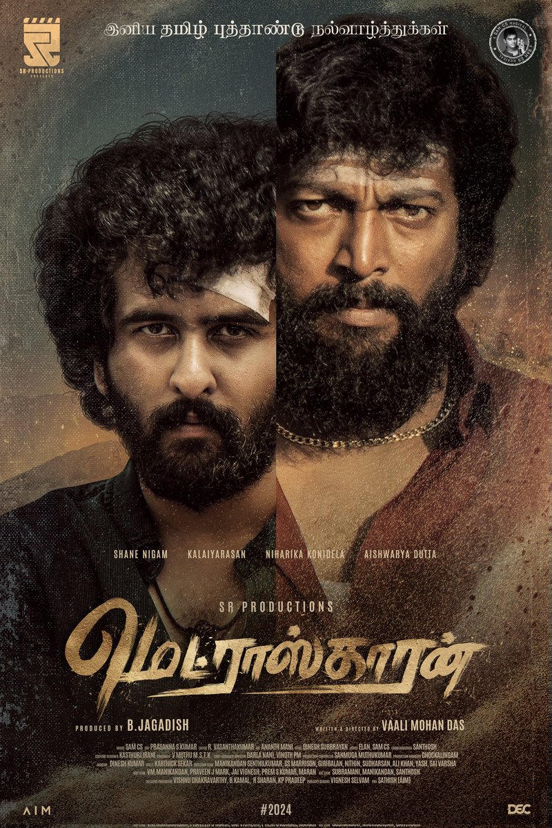 #Madraskaaran movie team released a #TamilPuthandu special poster starring #ShaneNigam & #Kalaiyarasan in the lead role.

#Kollywood #CinemaUpdate