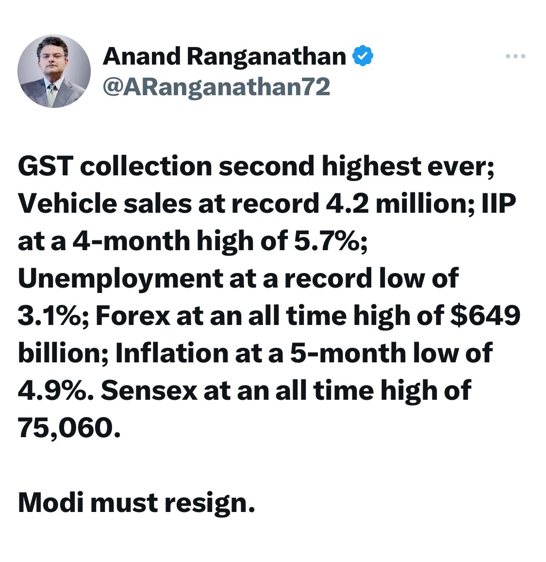@JhaSanjay @TVMohandasPai Sir
It requires courage to be @JhaSanjay 
Inspite knowing facts and figures shown by @ARanganathan72 , he is supporting Pappu Congress and opposing good things happening for Bharat. 
Get Well Soon Sanjay Jha !