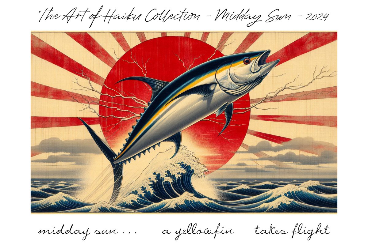 shane_gilreath's tweet photo. midday sun . . .
a yellowfin
takes flight
#haiga #haiku https://t.co/GtXdAOMxjq