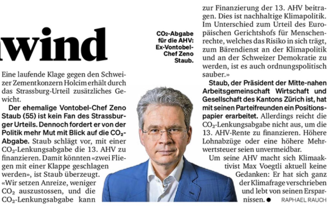 Immer mehr Steuern und Abgaben, fordert die @Mitte_Centre. Zuerst forderte sie eine #Finanztransaktionssteuer. Jetzt kommt Forderung nach einer #CO2 #Lenkungsabgabe. @SVPch hingegen will die Staatsauf- und -ausgaben zurücknehmen und sagt klar Nein zu neuen Steuern und Abgaben!