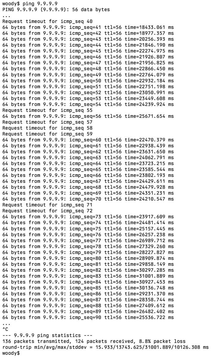 I need to save this, in case I need to explain to people why #bufferbloat is bad.  Hellenic Telecom, I'm looking to you for transit, not warehousing.